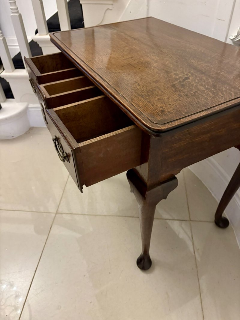 Quality Antique Victorian Georgian-Style Oak Lowboy/Table